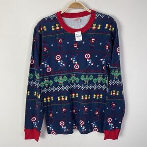 Hanna Andersson Adult Unisex Marvel Avengers Holiday Long John Pajama Top Medium